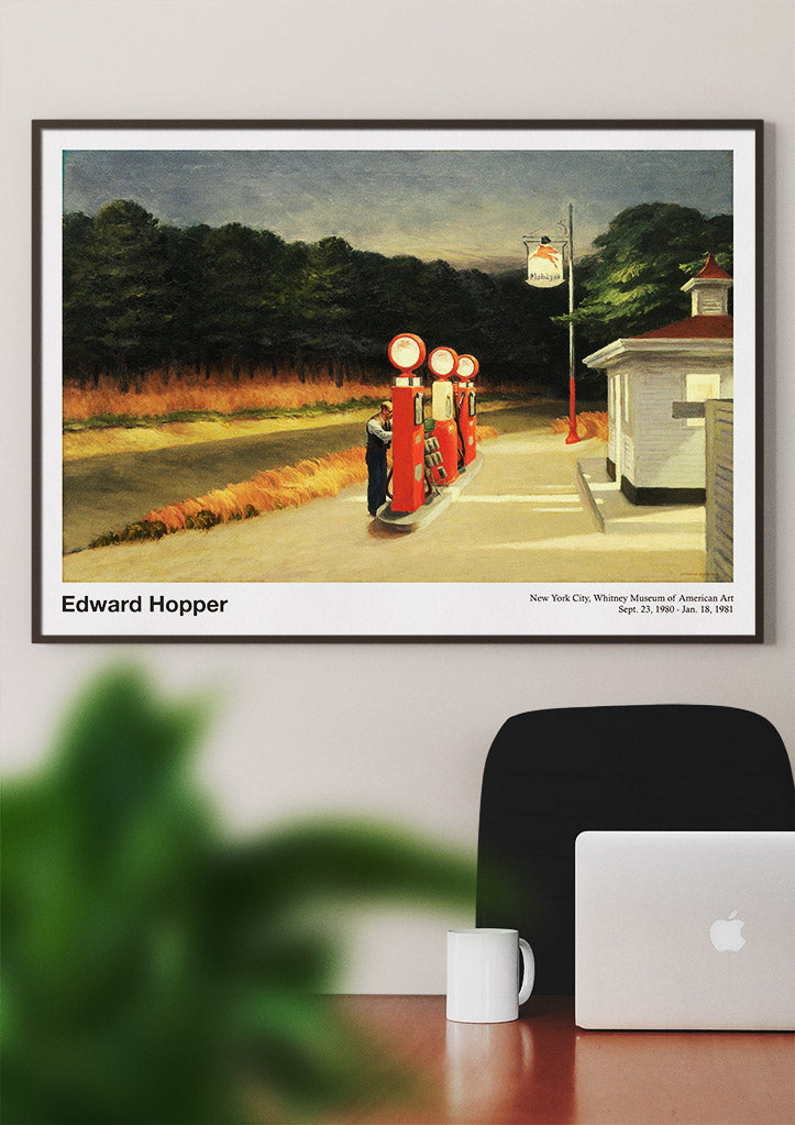 Edward Hopper Exhibition Poster - Gas