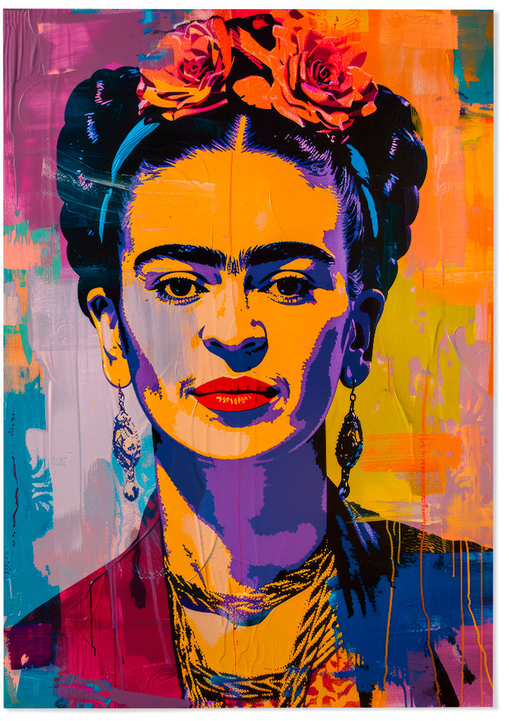 Frida Kahlo Portrait - Inspired by Andy Warhol