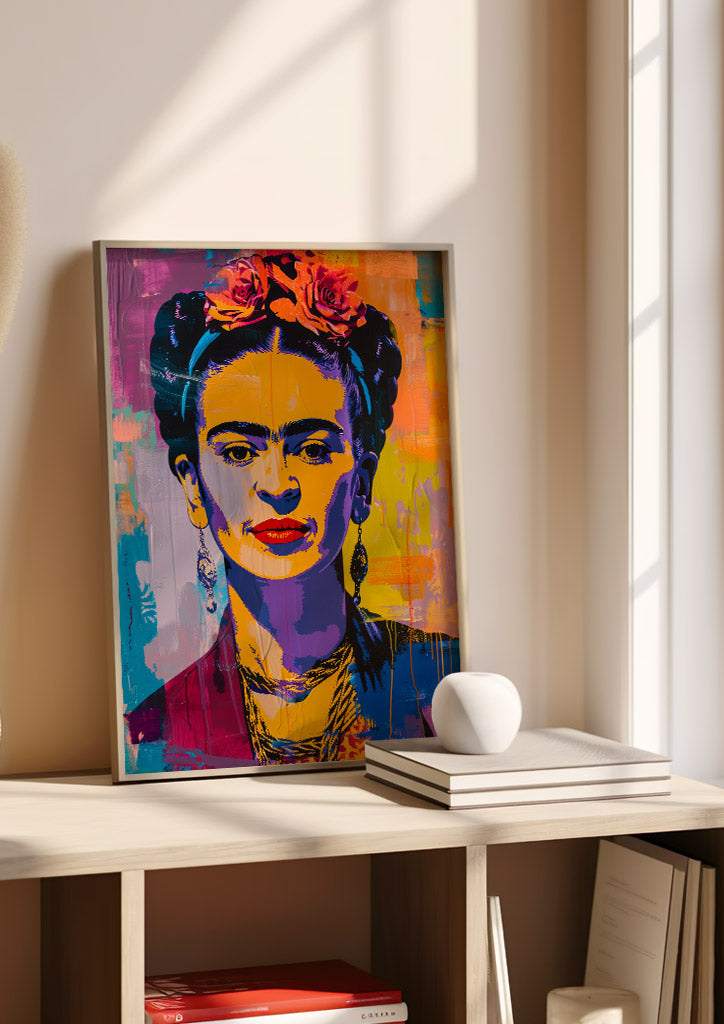 Frida Kahlo Portrait - Inspired by Andy Warhol