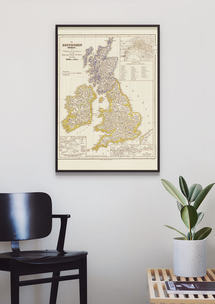 Vintage Map of the British Isles