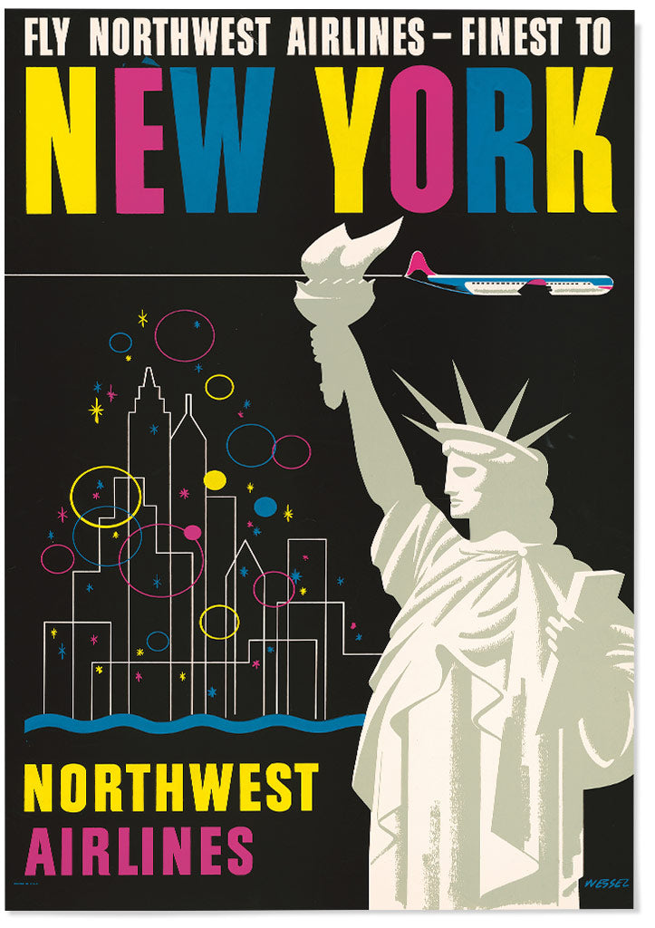 New York Travel Poster Statue of Liberty