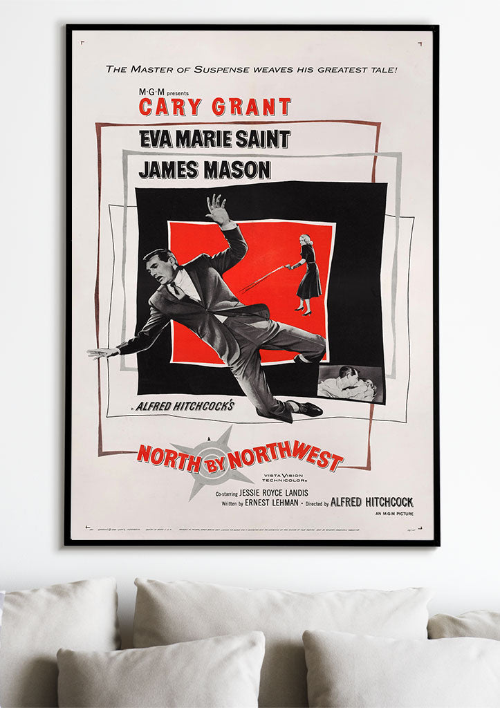 North by Northwest Vintage Movie Poster