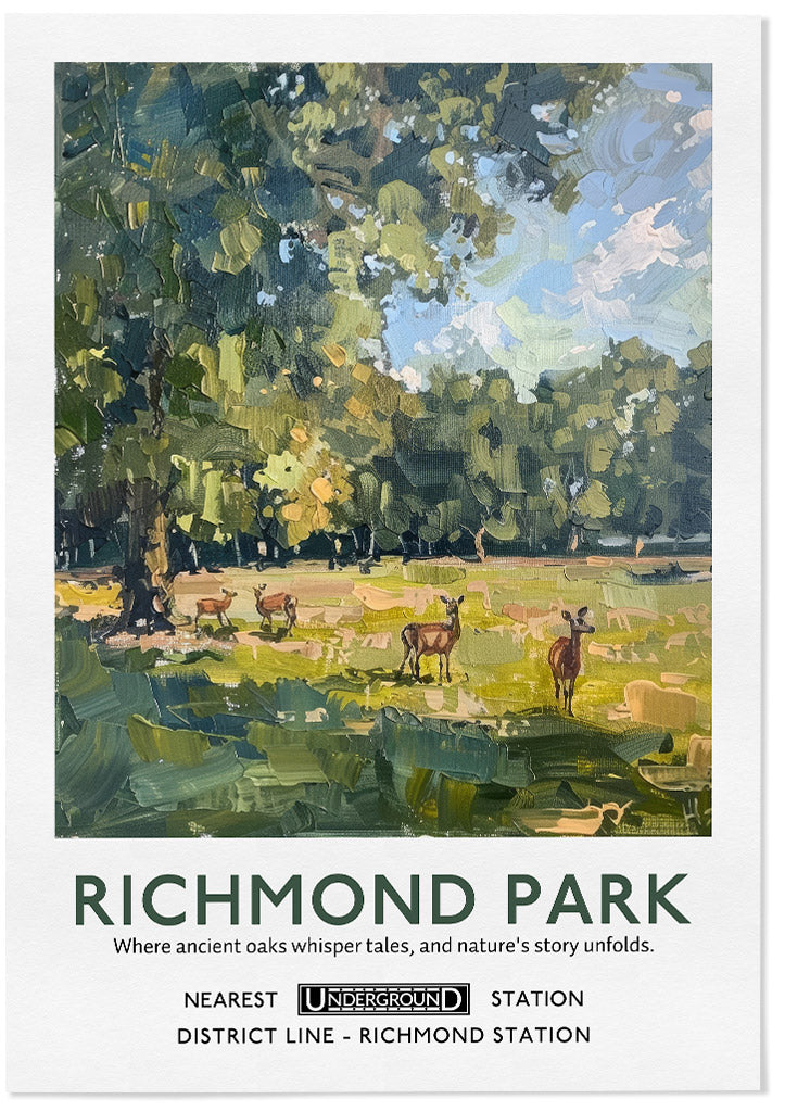 Richmond Park London Poster