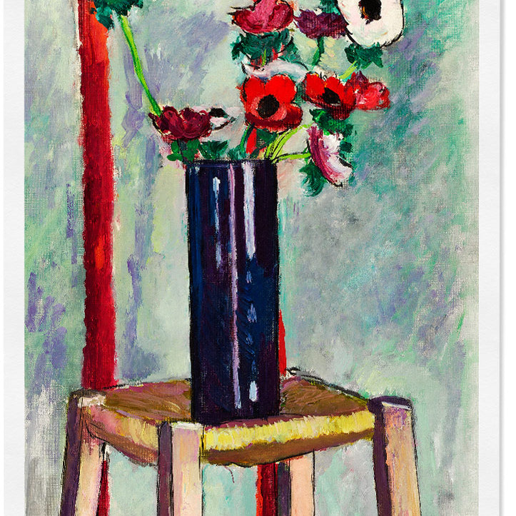 H. Lyman Saÿen art print showing his abstract still-life painting 'Anemones'.