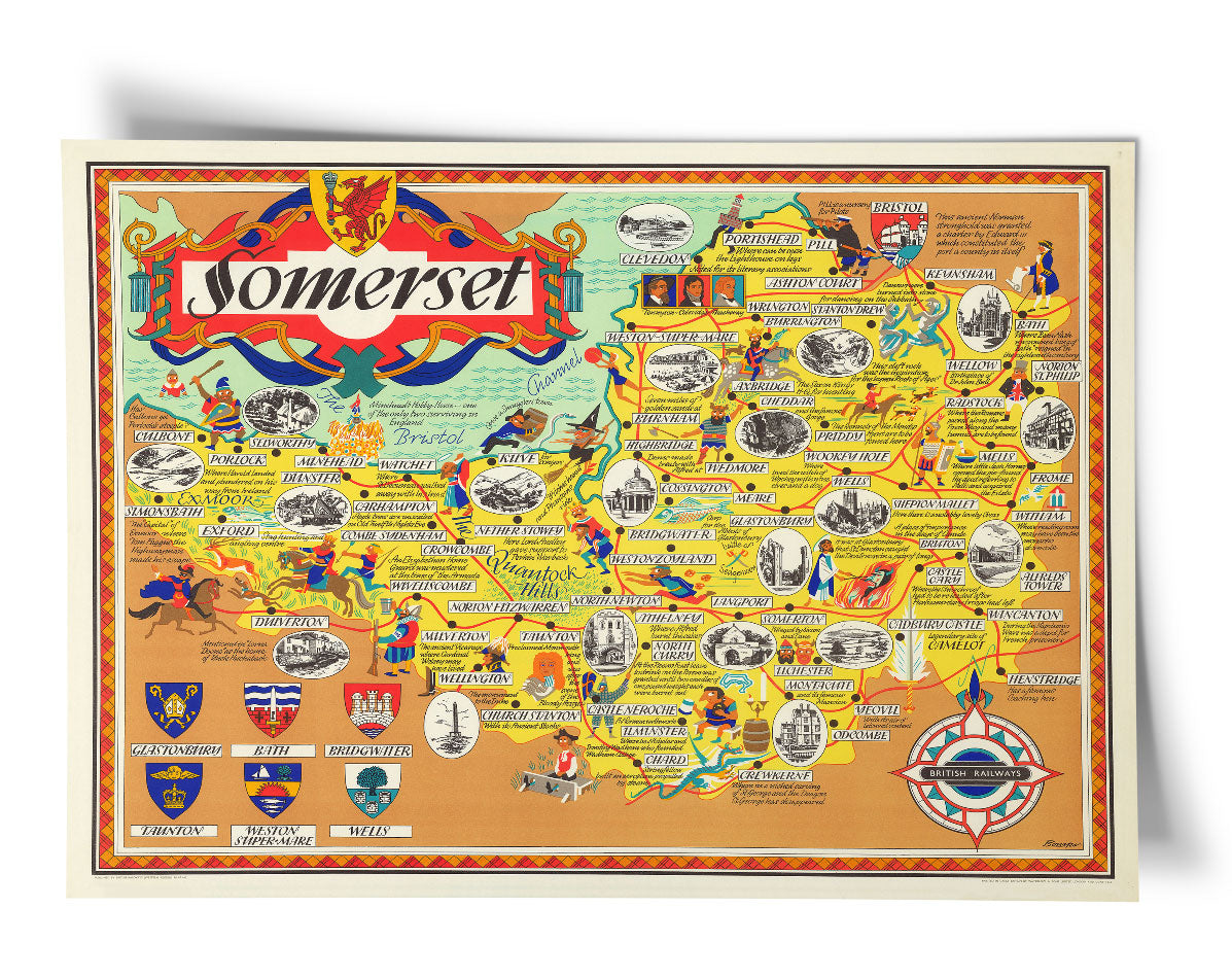 Somerset Pictorial Map