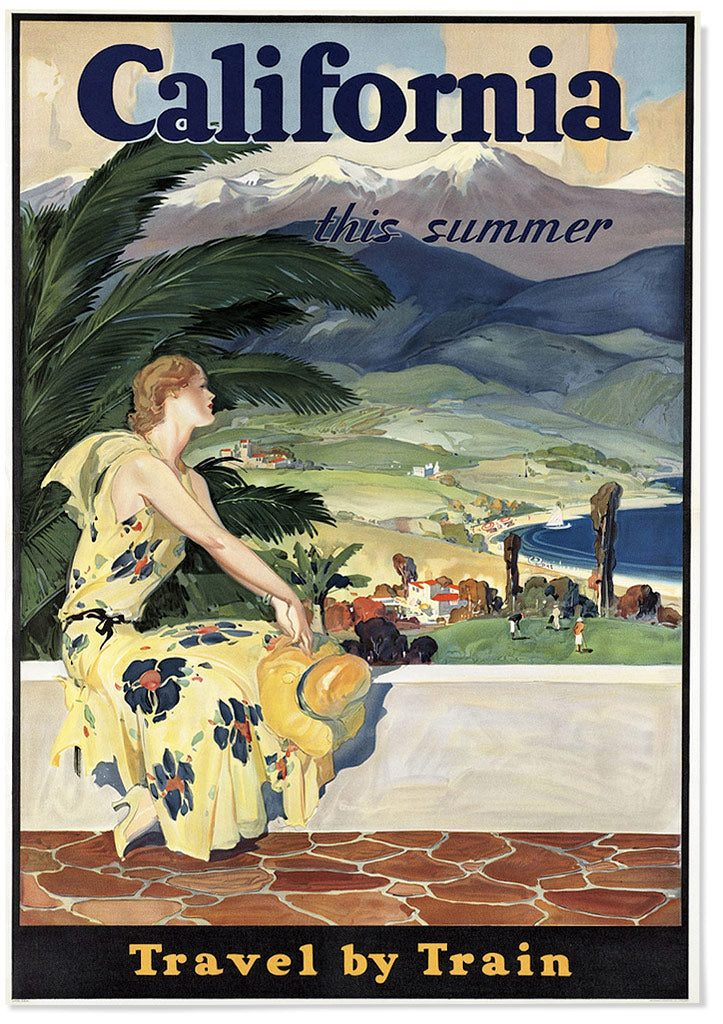 California This Summer Retro Travel Poster