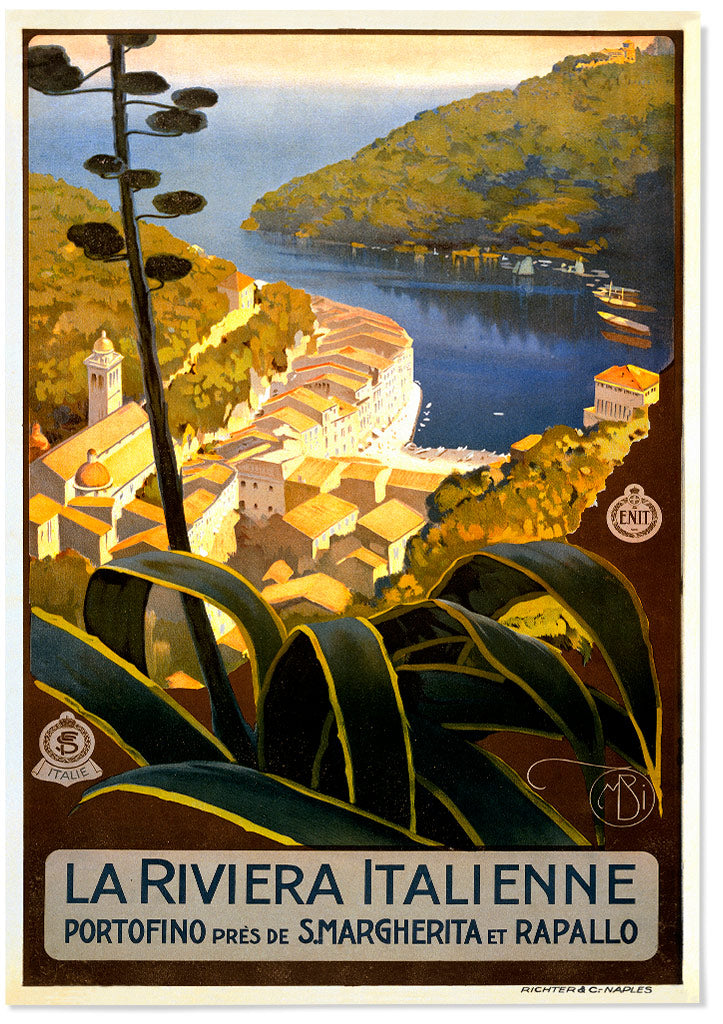 La Riviera Italienne Travel Poster