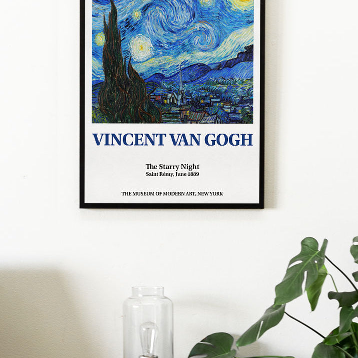 Vincent van Gogh Starry Night Art Print, Exhibition Poster