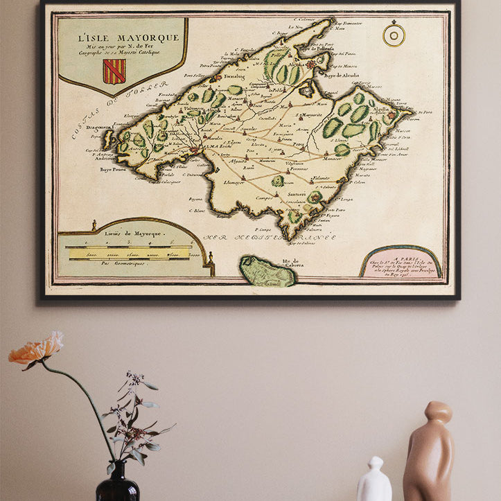 Vintage Map of Mallorca