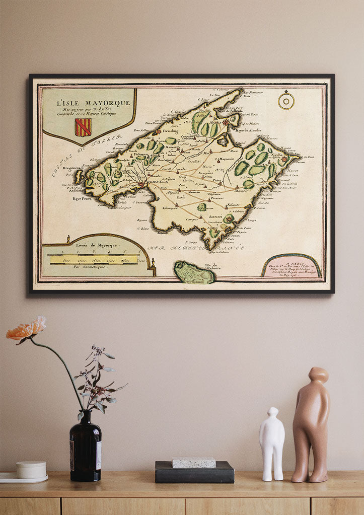 Vintage Map of Mallorca