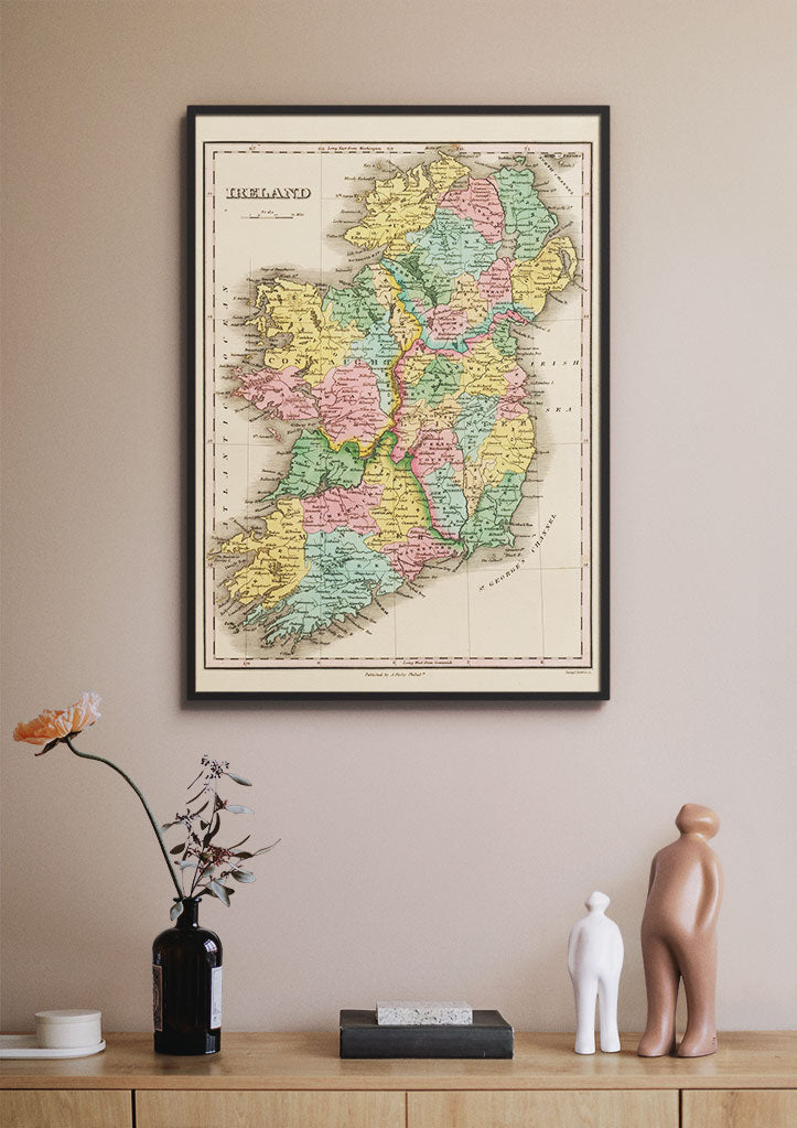 Vintage Map of Ireland