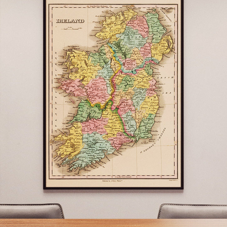 Vintage Map of Ireland