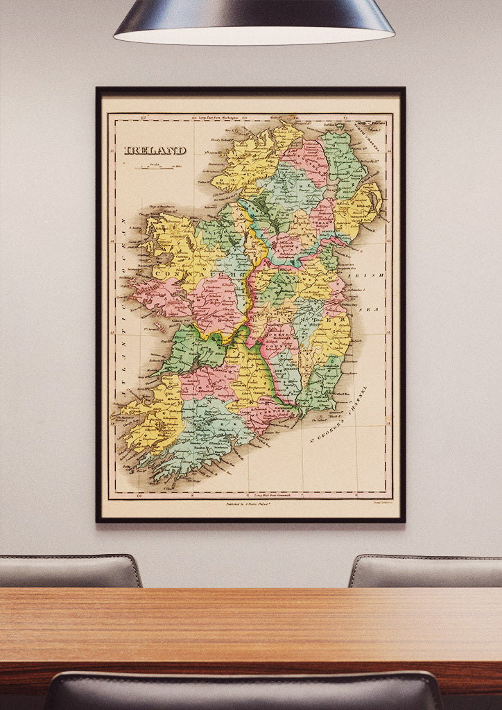 Vintage Map of Ireland