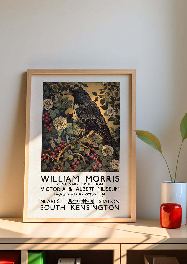 William Morris Exhibition Poster - Magpie