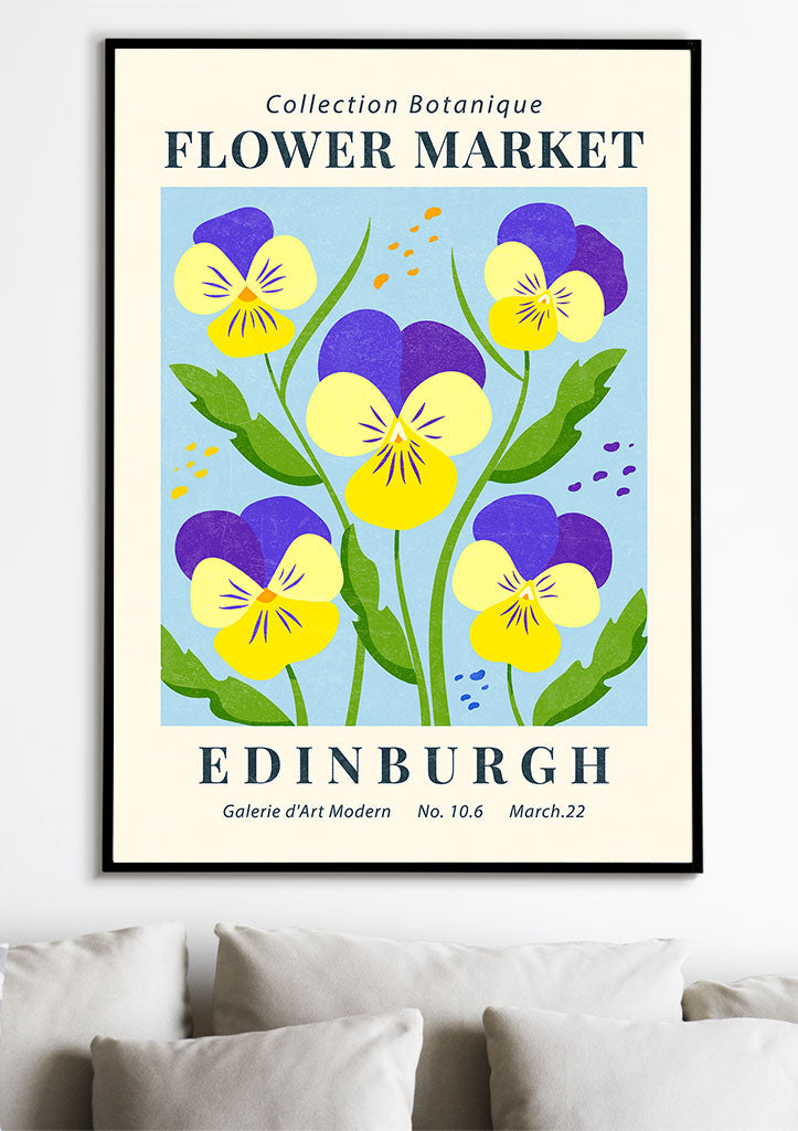 Flower Market Edinburgh Poster