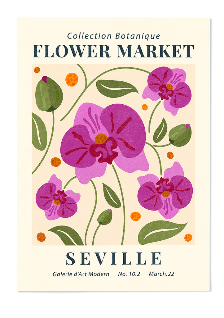 Flower Market Seville Poster