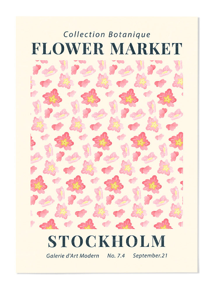 Flower Market Stockholm Poster