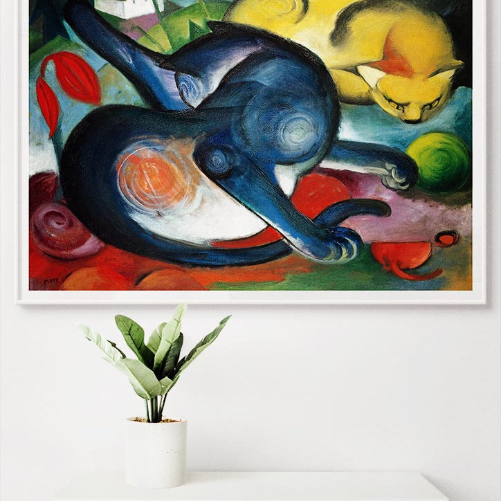 Franz Marc Print - Two Cats