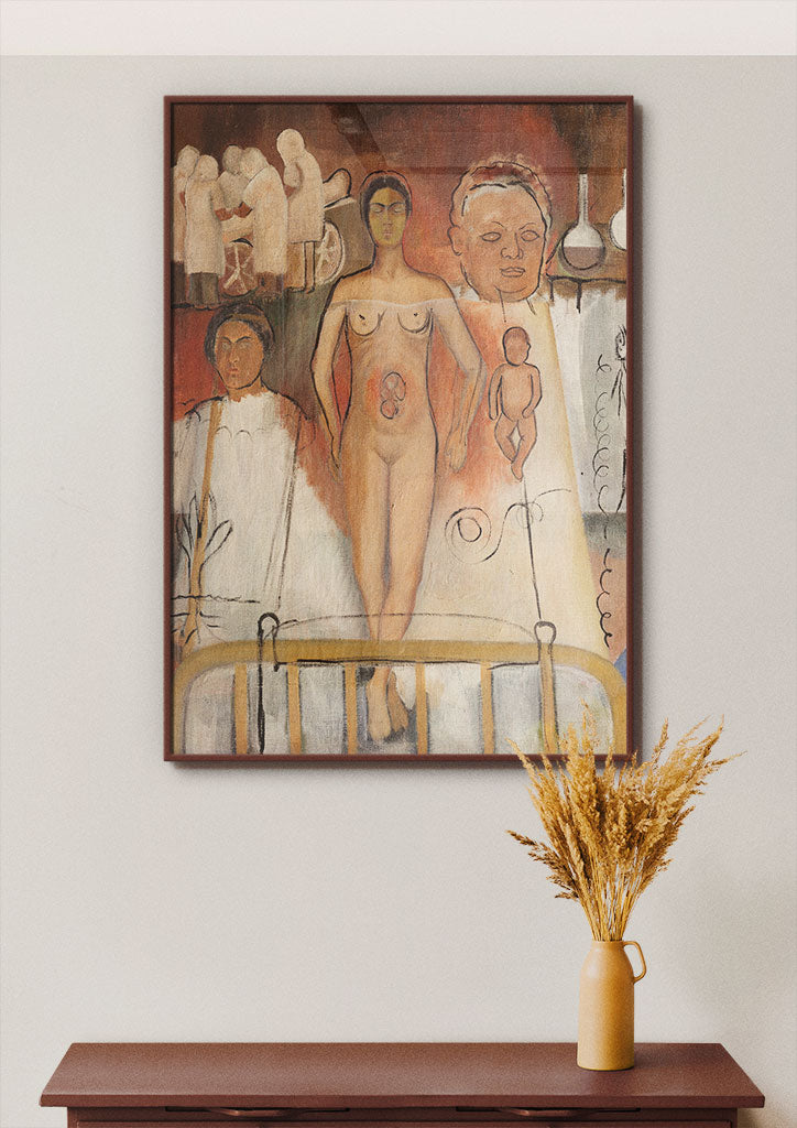 Frida Kahlo Art Print - Frida and the Cesarean