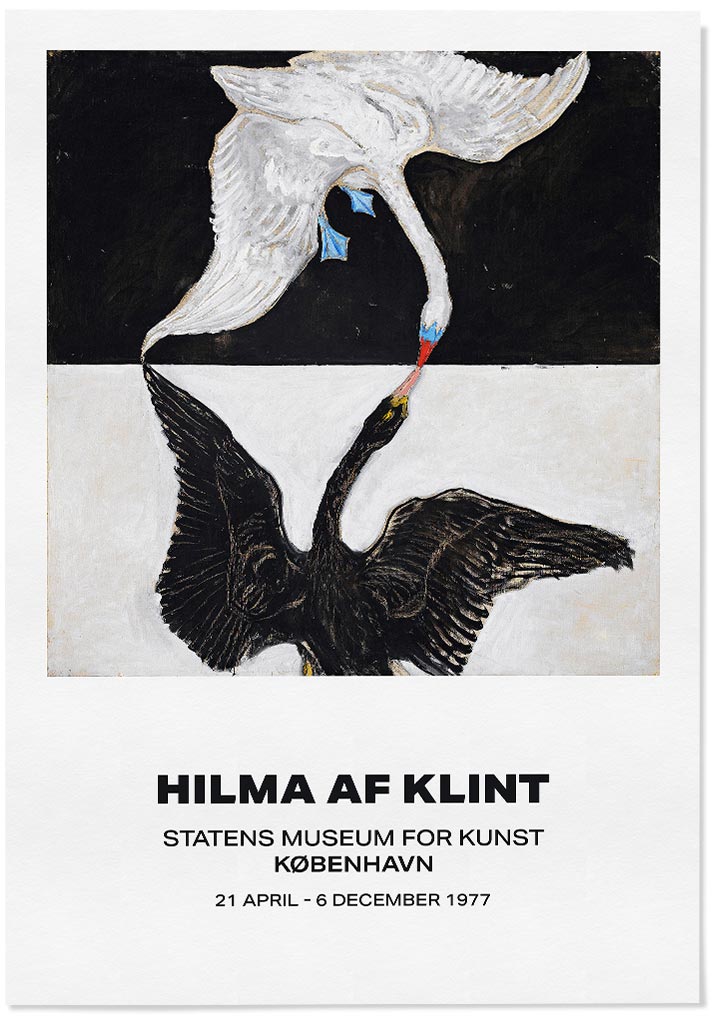 Hilma af Klint Exhibition Poster - Swans 