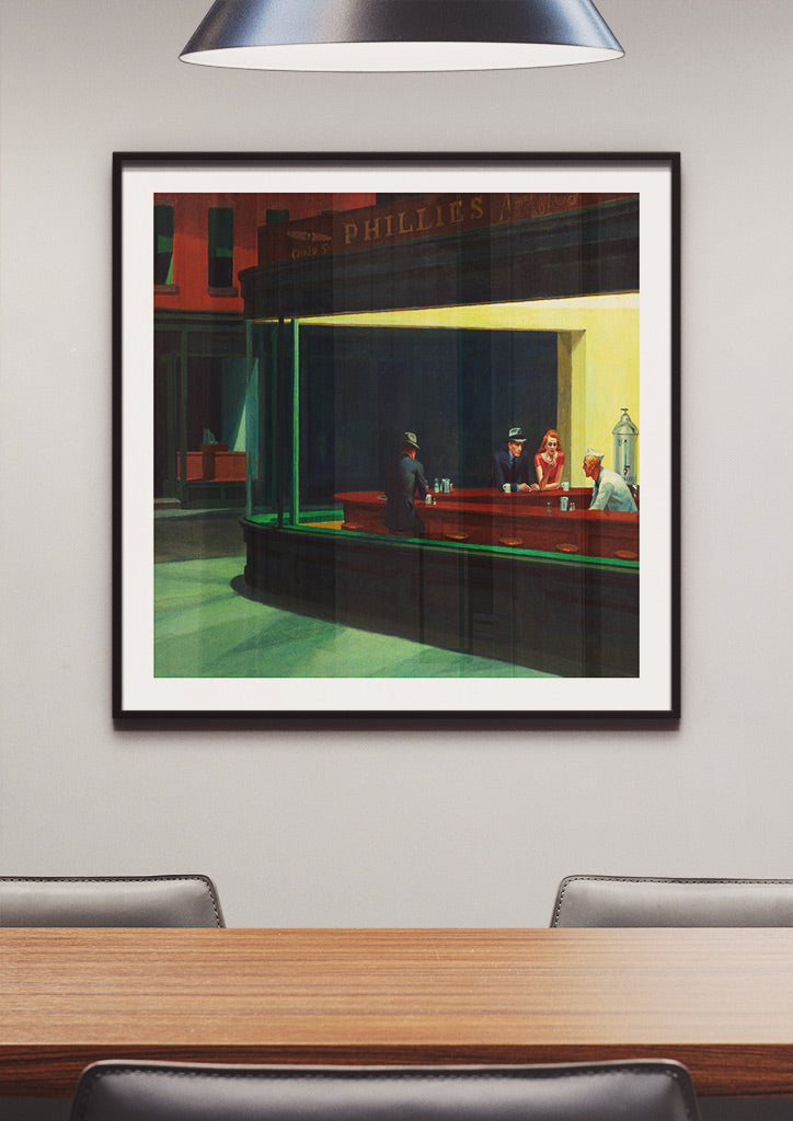 Edward Hopper Nighthawks - Square Art Print