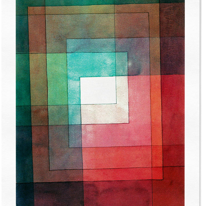 Paul Klee art poster featuring his painting 'Polyphony Framing White'. 