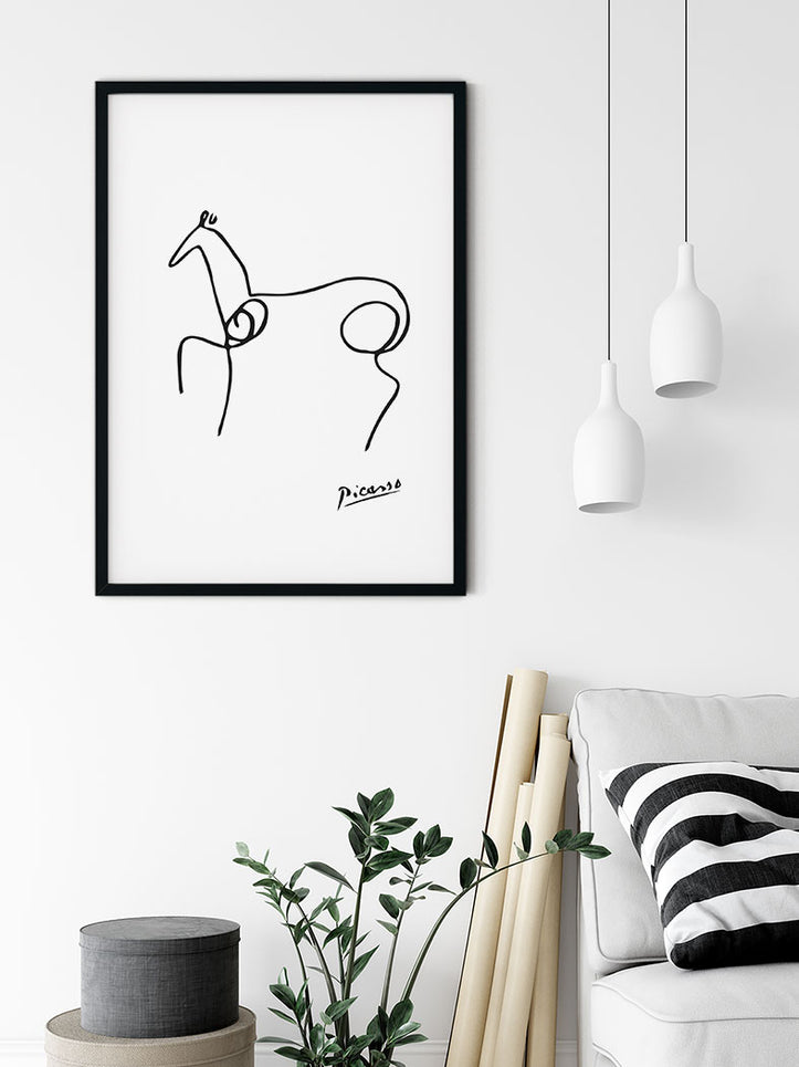 Picasso Line Drawing - Horse