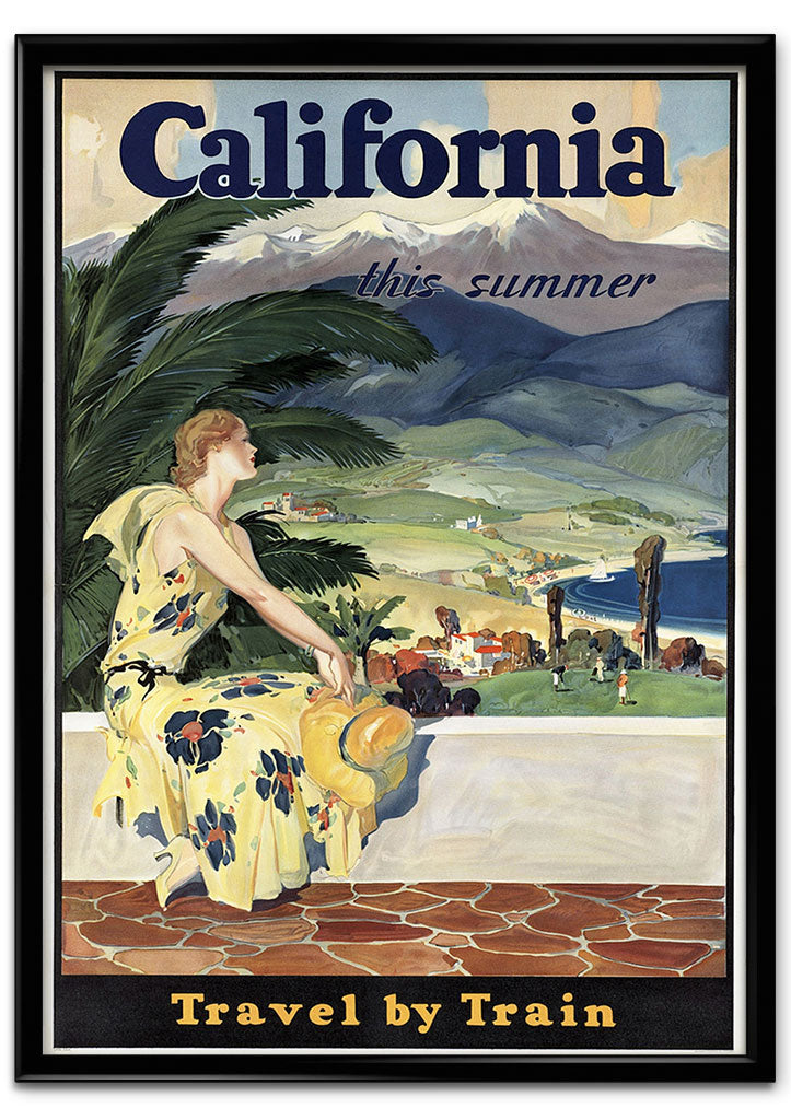 California This Summer Retro Travel Poster