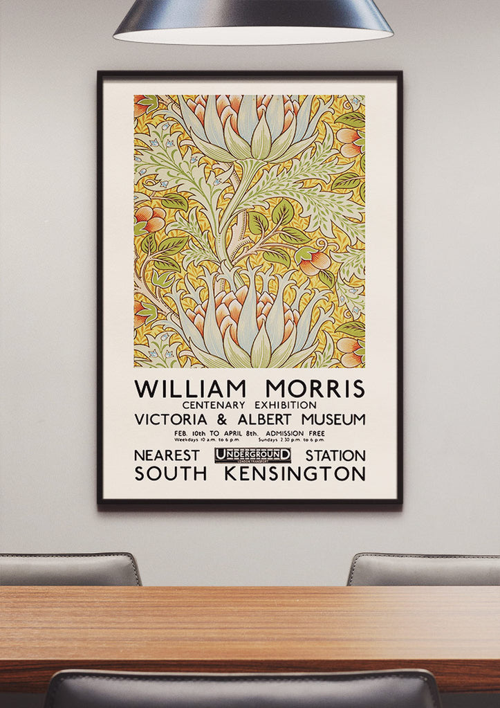 William Morris V&A Museum Exhibition Poster - Artichoke