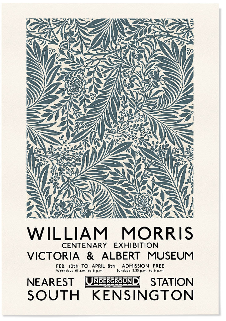 William Morris Larkspur Flower Exhibition Poster – Posterist