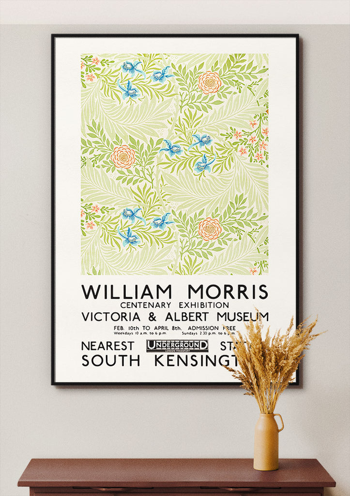 William Morris - Larkspur Exhibition Poster