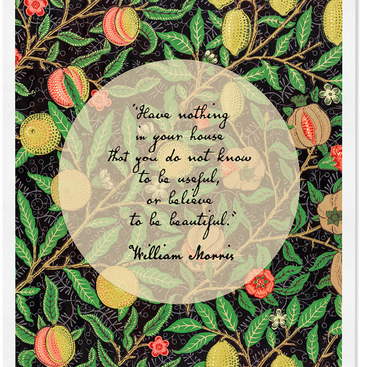 William Morris quote poster, wall art print